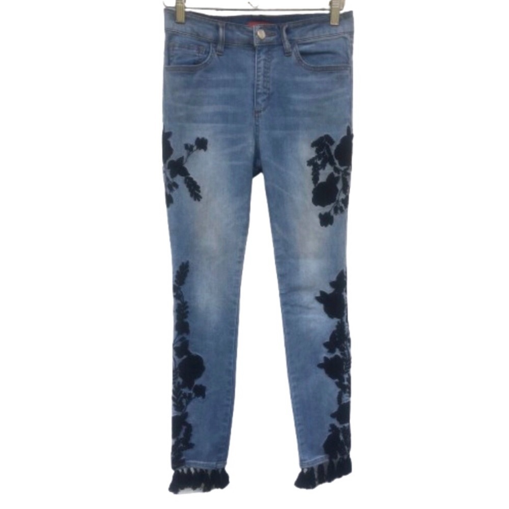 Chelsea & Violet boho tassel embroidered jeans 28
